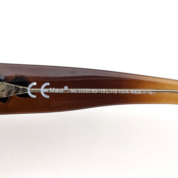 🕶️Custom! Maui Jim MJ111-01 Palms Sunglasses 63/15 115 / ALC645🕶️ - Picture 6 of 11